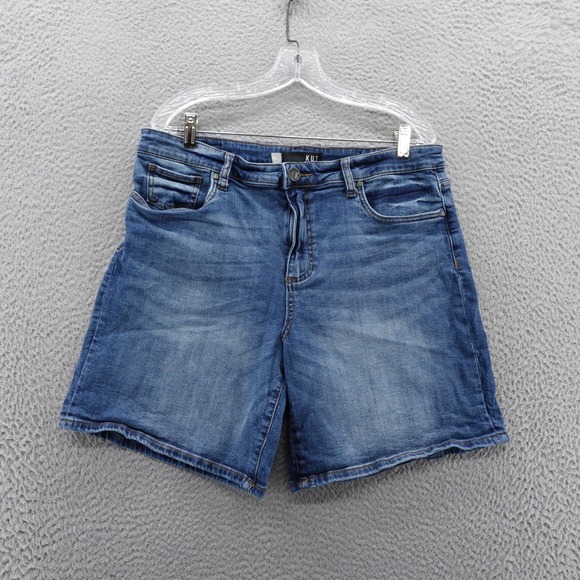 Kut from the Kloth Chloe Boyfriend Shorts Size 16‎ Blue Womens Denim Stretch - Picture 1 of 16